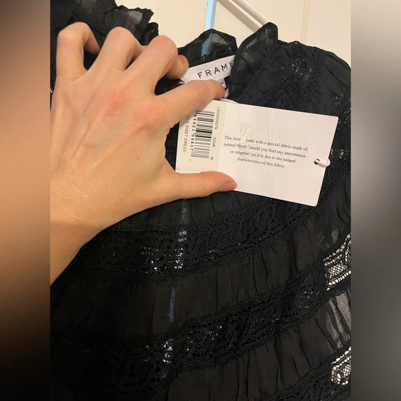 Frame Lace Inset Mini Dress - Picture 9 of 10